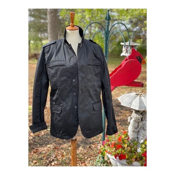 Bomboogie Men’s Jacket Black Military Sleek - Picture 16 of 16